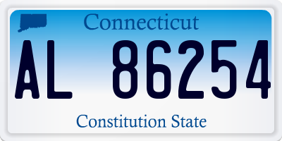 CT license plate AL86254