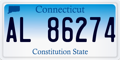 CT license plate AL86274