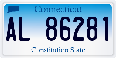 CT license plate AL86281