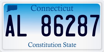 CT license plate AL86287