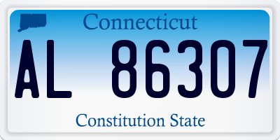 CT license plate AL86307