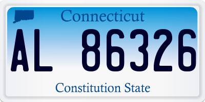 CT license plate AL86326