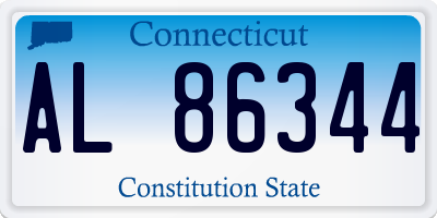 CT license plate AL86344