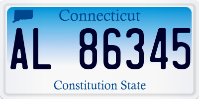CT license plate AL86345