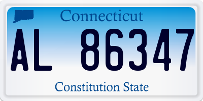 CT license plate AL86347