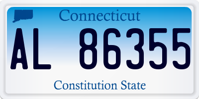 CT license plate AL86355
