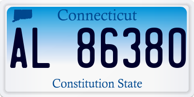 CT license plate AL86380