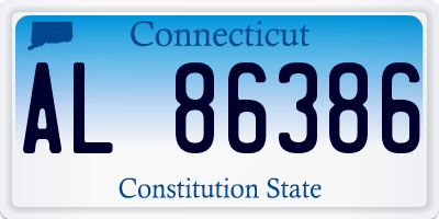 CT license plate AL86386