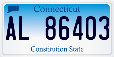 CT license plate AL86403