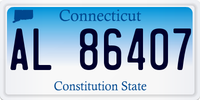 CT license plate AL86407