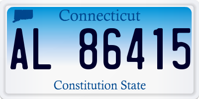 CT license plate AL86415