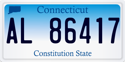 CT license plate AL86417