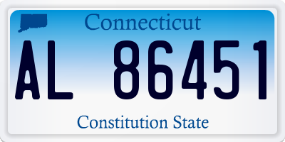 CT license plate AL86451