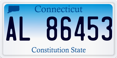 CT license plate AL86453