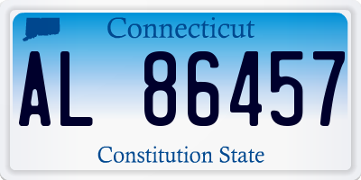 CT license plate AL86457