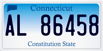 CT license plate AL86458