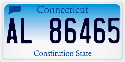 CT license plate AL86465
