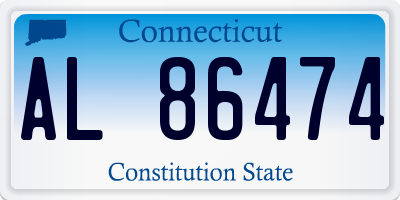 CT license plate AL86474