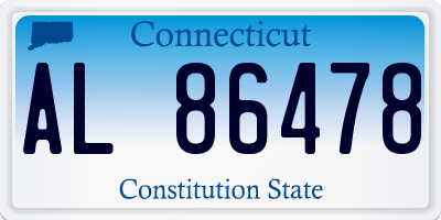 CT license plate AL86478