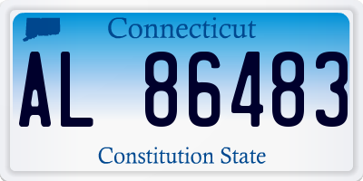 CT license plate AL86483