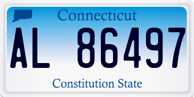 CT license plate AL86497
