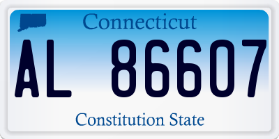 CT license plate AL86607