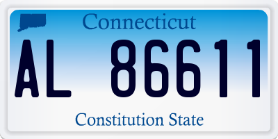 CT license plate AL86611
