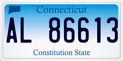 CT license plate AL86613