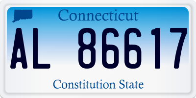 CT license plate AL86617