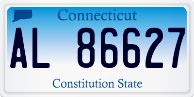 CT license plate AL86627