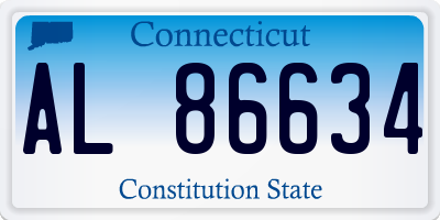 CT license plate AL86634