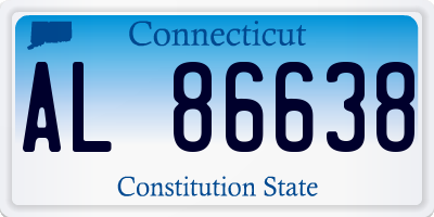 CT license plate AL86638
