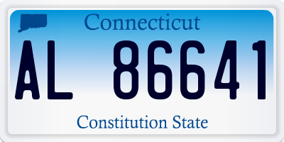 CT license plate AL86641