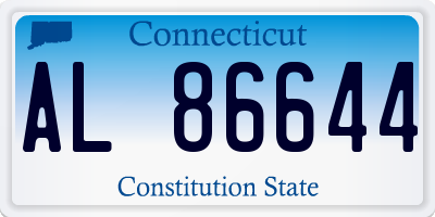 CT license plate AL86644