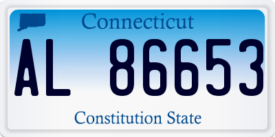 CT license plate AL86653