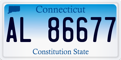 CT license plate AL86677