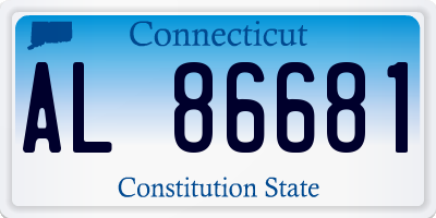 CT license plate AL86681