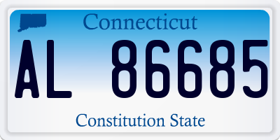 CT license plate AL86685