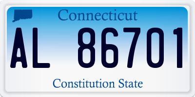 CT license plate AL86701
