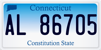 CT license plate AL86705