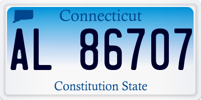 CT license plate AL86707