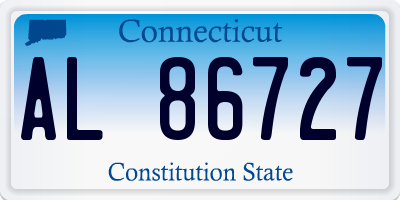 CT license plate AL86727