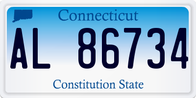 CT license plate AL86734