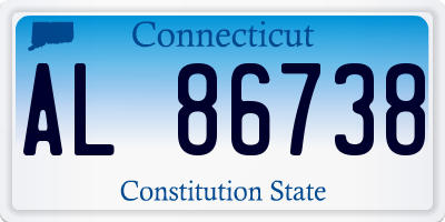 CT license plate AL86738