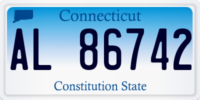 CT license plate AL86742