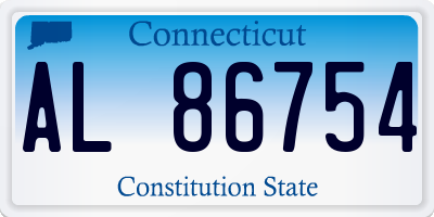 CT license plate AL86754