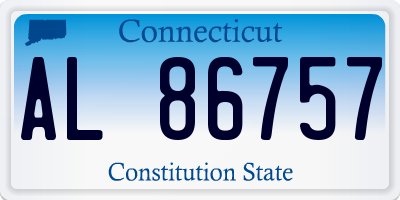 CT license plate AL86757