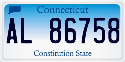CT license plate AL86758