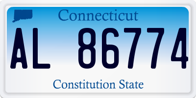 CT license plate AL86774