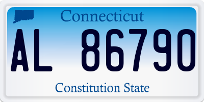 CT license plate AL86790